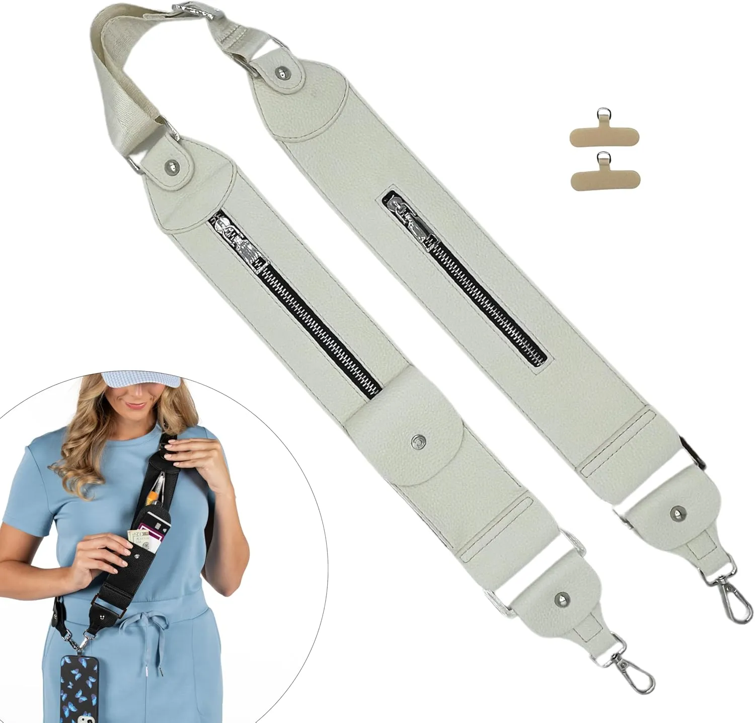 | Stashie Faux Leather | Cell Phone Crossbody Storage Strap | For Travel, Hiking, Concerts, Sporting Events