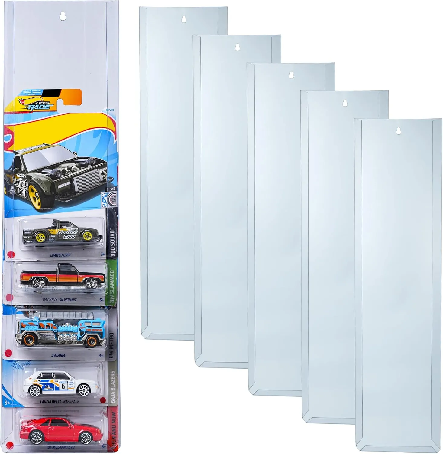 10 Pcs Diecast Display Case for Hot-Wheels Match-Box,Toy Car Storage Organizer,Compatible with Hot-Wheels Match-Box Packaged Cars,Packaged Cars Display Wall Mount (10psc)