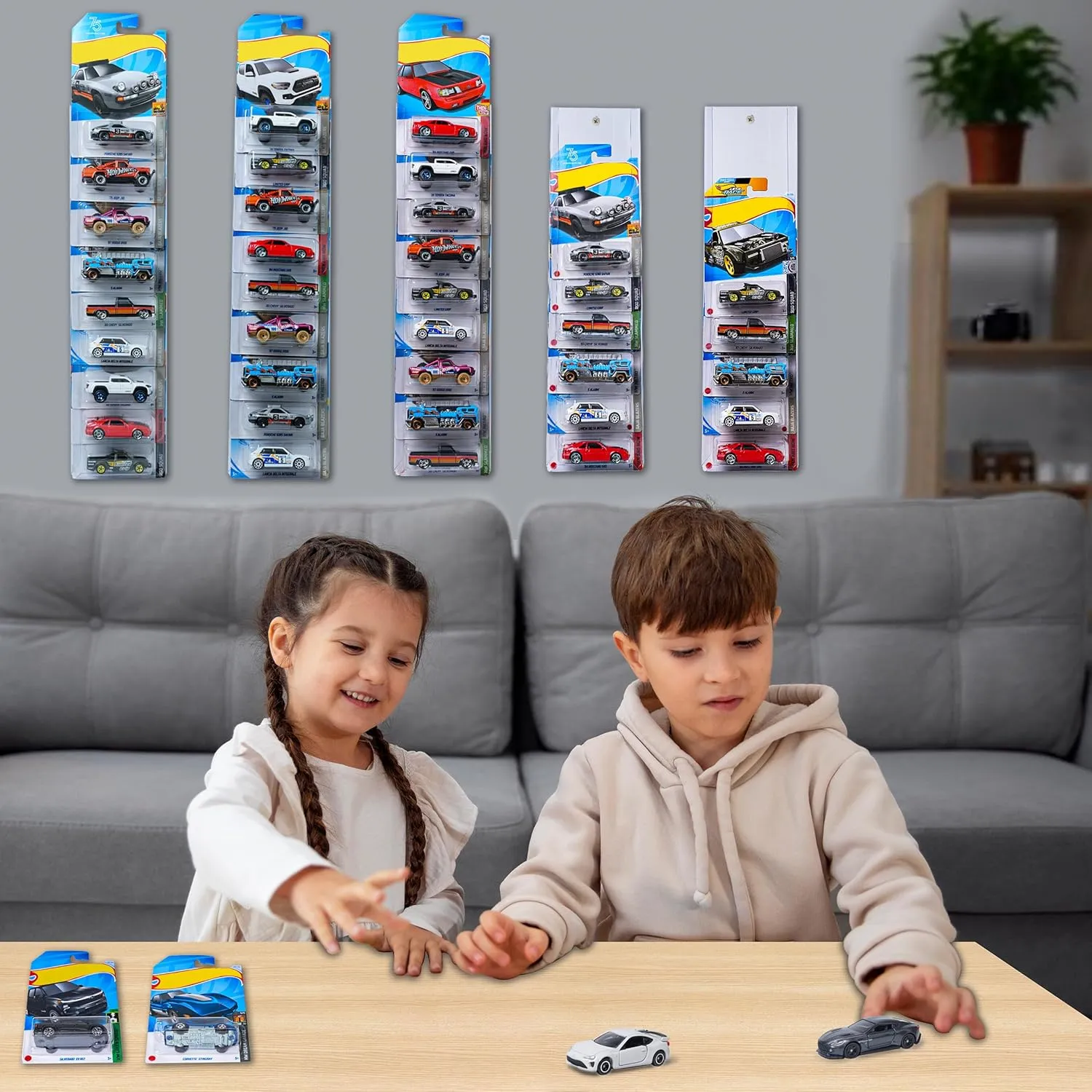 10 Pcs Diecast Display Case for Hot-Wheels Match-Box,Toy Car Storage Organizer,Compatible with Hot-Wheels Match-Box Packaged Cars,Packaged Cars Display Wall Mount (10psc)