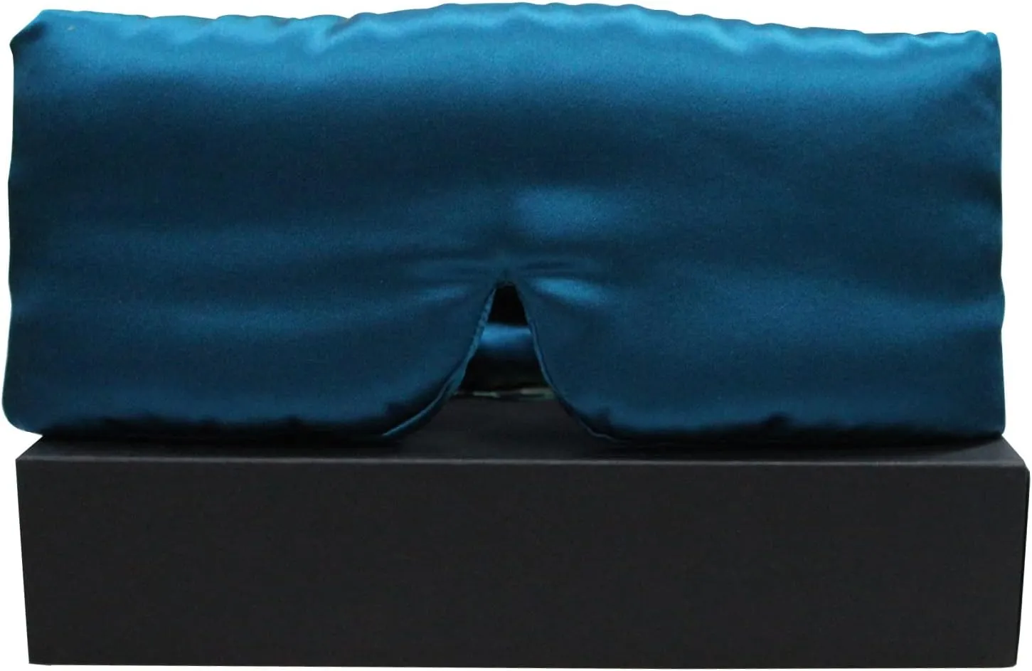 100% Mulberry Silk Eye Mask Blackout Sleeping Eye Cover for Night Sleep and Travel Nap,Soft Adjustable Eyeshade, Comfortable Organic Blindfold for Women Men, Large Size (Dark Blue)