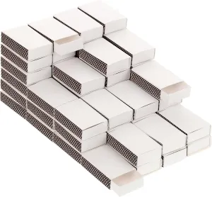100 Pack Blank Matches Containers,DIY Match Holder with Double-Sided Striker,Blank Match Storage Boxes for Wedding Baby Shower Tea Party Guests,Matches Box for Decorative(No Matches)