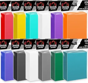 1200 Count Card Sleeves Toploaders for Trading Cards, 12 Colors Soft Baseball Card Sleeve for Standard Cards, Fit for MTG, Football Card, Sports Cards,Game Cards