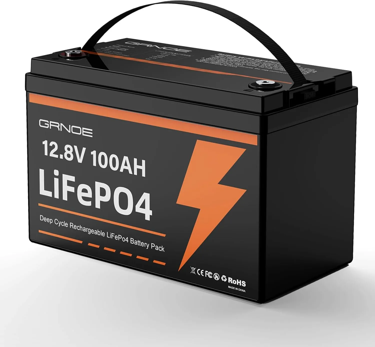 12V 100Ah LiFePO4 Battery Lithium Battery Group 31 Built-in 100A BMS, 1280Wh Up to 15000 Deep Cycles Rechargeable Battery for RV, Marine, Van, Backup