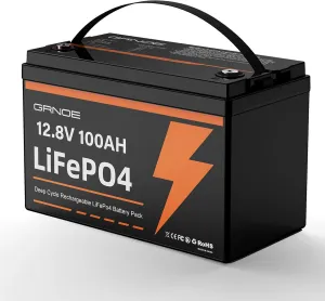 12V 100Ah LiFePO4 Battery Lithium Battery Group 31 Built-in 100A BMS, 1280Wh Up to 15000 Deep Cycles Rechargeable Battery for RV, Marine, Van, Backup