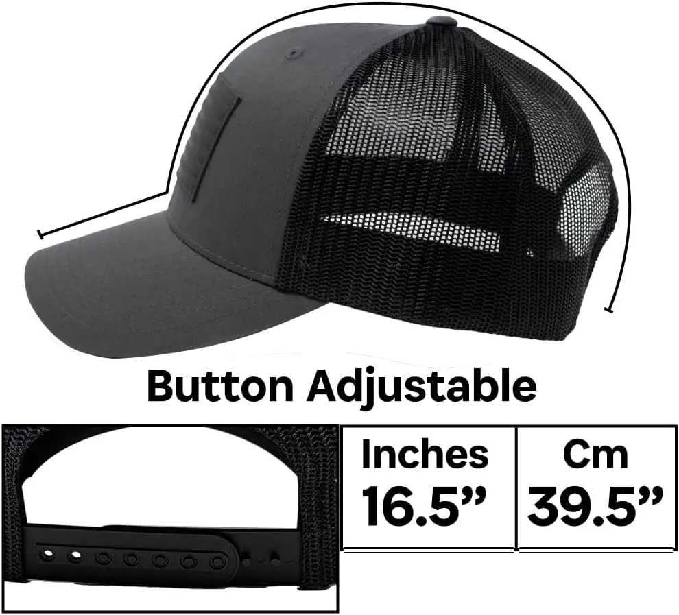 13 STRIPES American Flag Hat – Leather Patch Mesh Back Snapback Hat for Men & Women USA Flag Trucker Hat, Casual Unisex Hat
