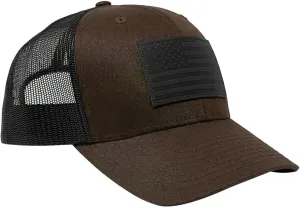 13 STRIPES American Flag Hat – Leather Patch Mesh Back Snapback Hat for Men & Women USA Flag Trucker Hat, Casual Unisex Hat