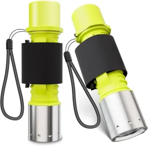 2 Pack Scuba Diving Flashlight, 1200 Lumens T6 LED Dive Light, IPX8 Waterproof Underwater Torch with 3 Modes for Scuba Diving, Night Snorkeling & Emergency (Battery Not Include)