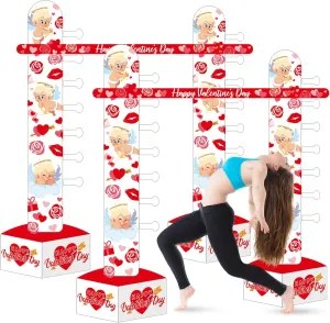 2 Pcs Valentines Inflatable Limbo Game for Adults 59 Inch Party Games Engage Your Guests Easy Setup for Family Indoor Outdoor Picnic Valentine Holiday Party Supplies