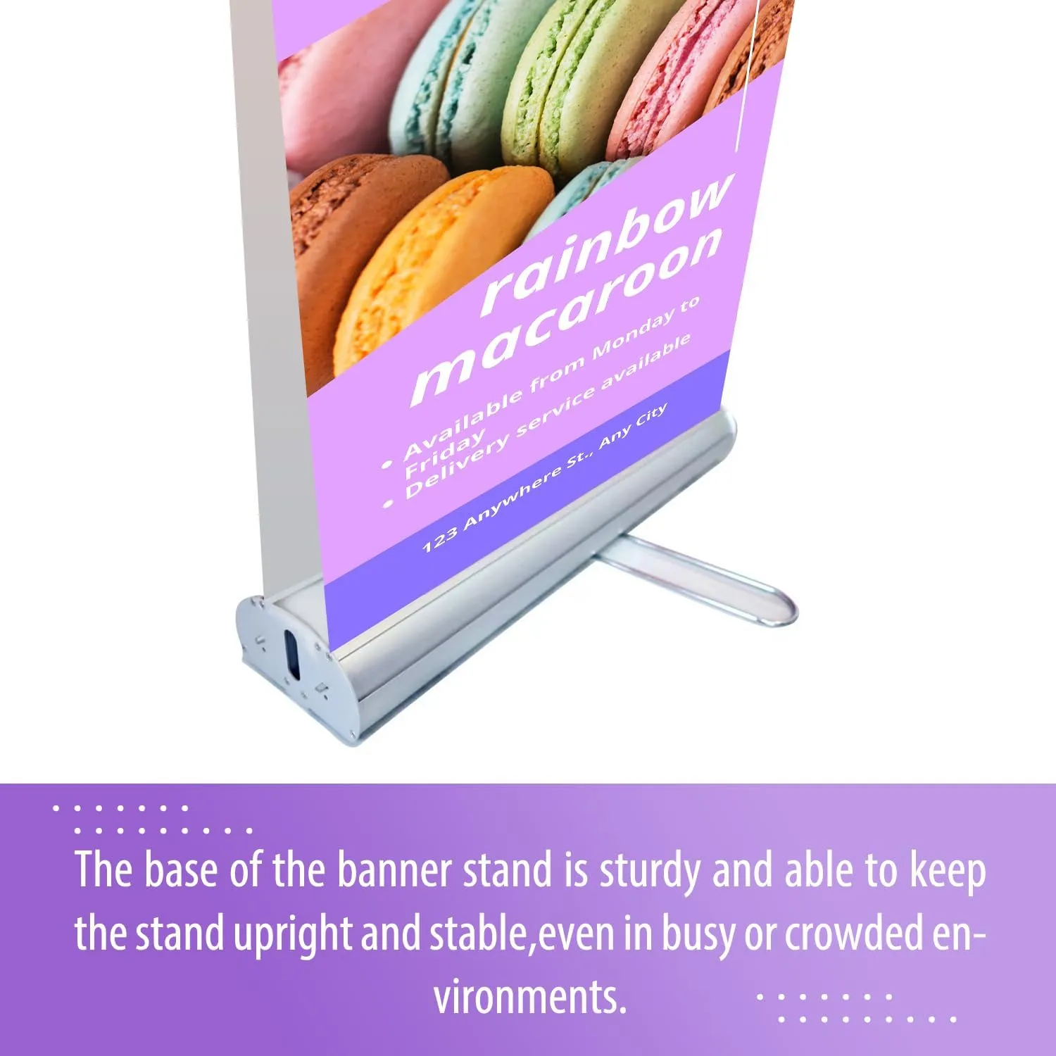 2-sided Custom Retractable Banners 31.5x79in with Standard Stand, Customizable Sign for Business, Corporate Events, Advertising - Customized Prints with Travel Bag - 1 unit