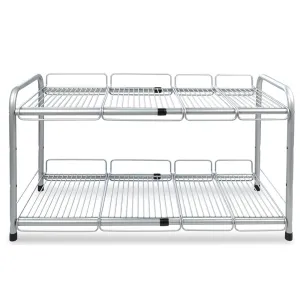 2 Tier Under Sink Expandable Shelf Organizer, Storage Rack