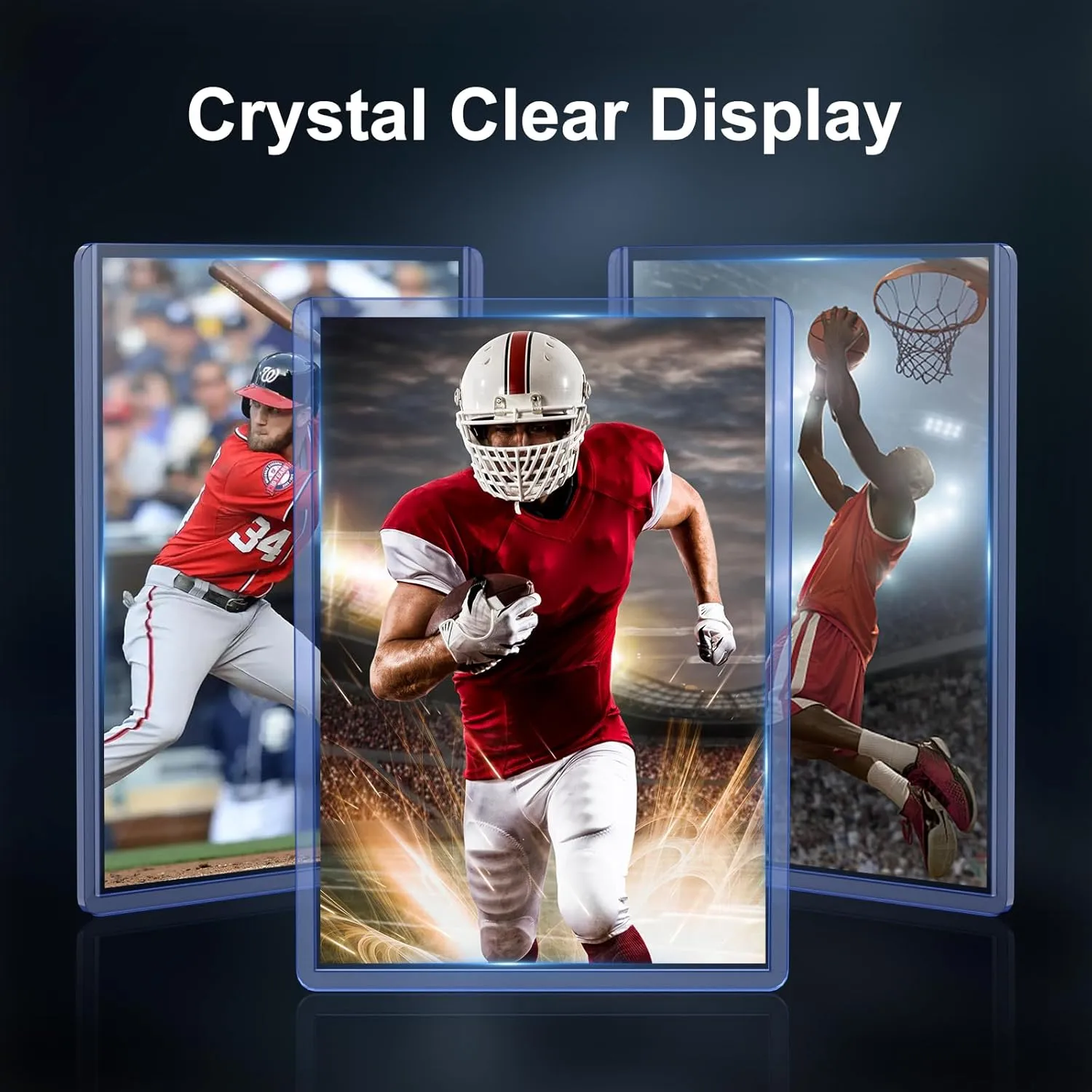 200 Card Sleeves Hard Plastic with 200 Clear Soft Sleeves, 3"x4" Baseball Card Protectors Hard Plastic for Baseball, Football and Game Cards