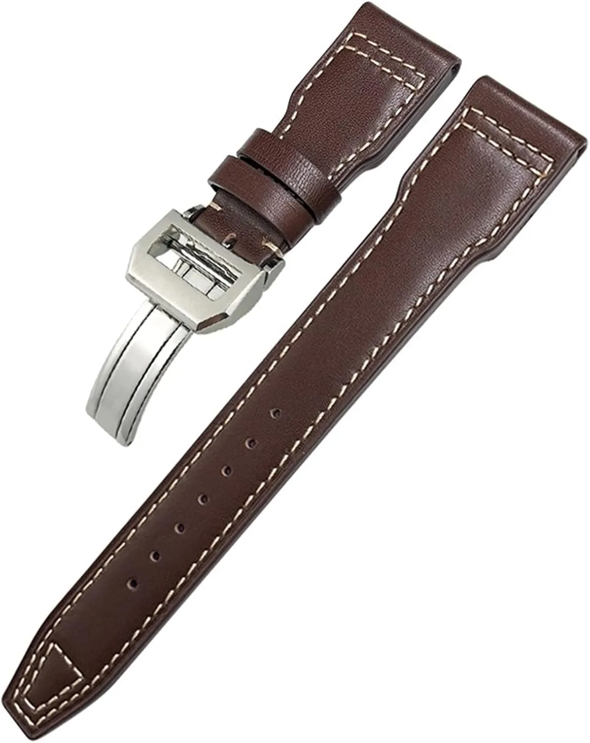 20mm Genuine Leather Watchband For IWC Big Pilot Watch Mark 18 Spitfire Hamilton Cowhide Soft Watch Strap