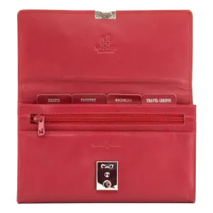 2301L 21 - Leather Travel Document Holder With Lock