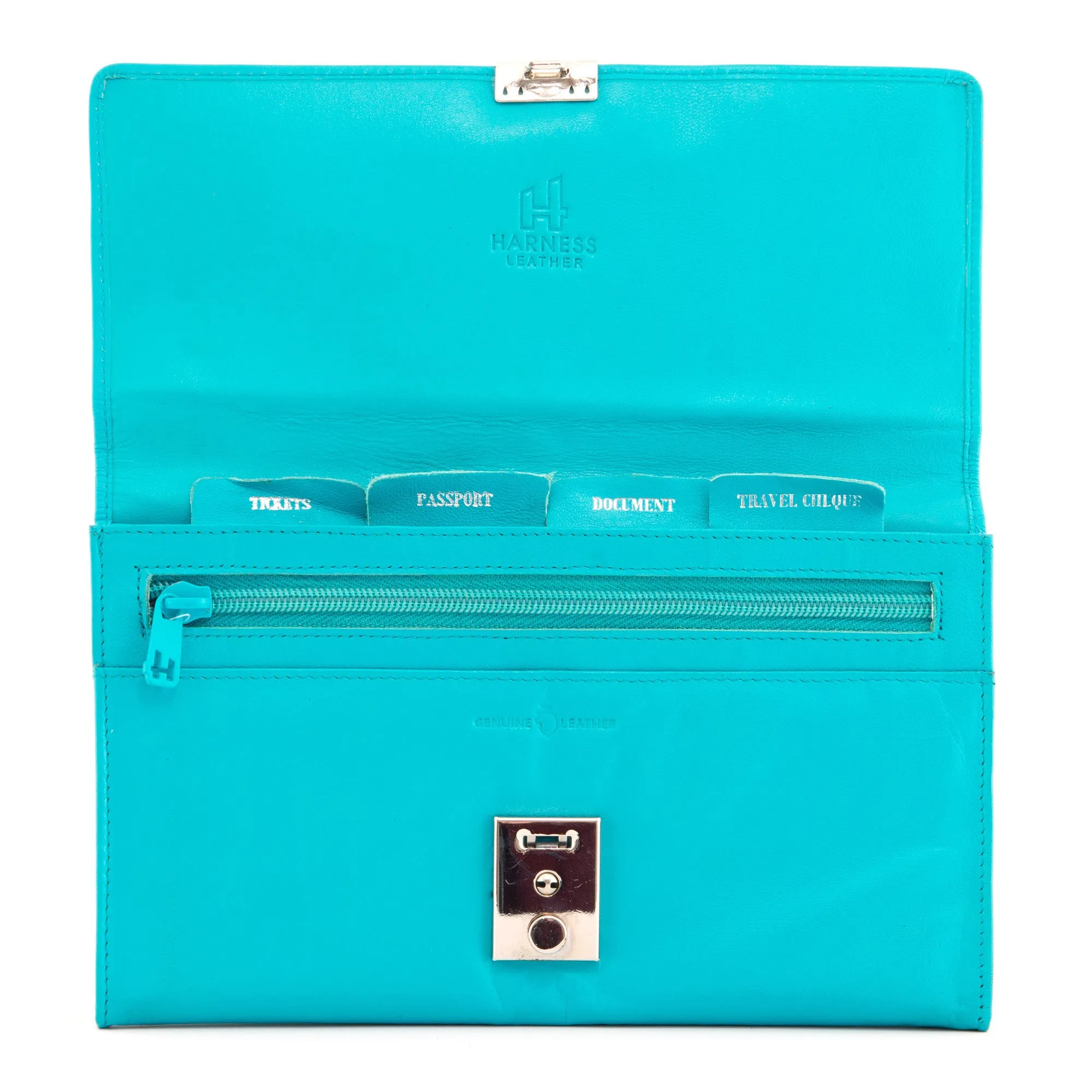 2301L 21 - Leather Travel Document Holder With Lock