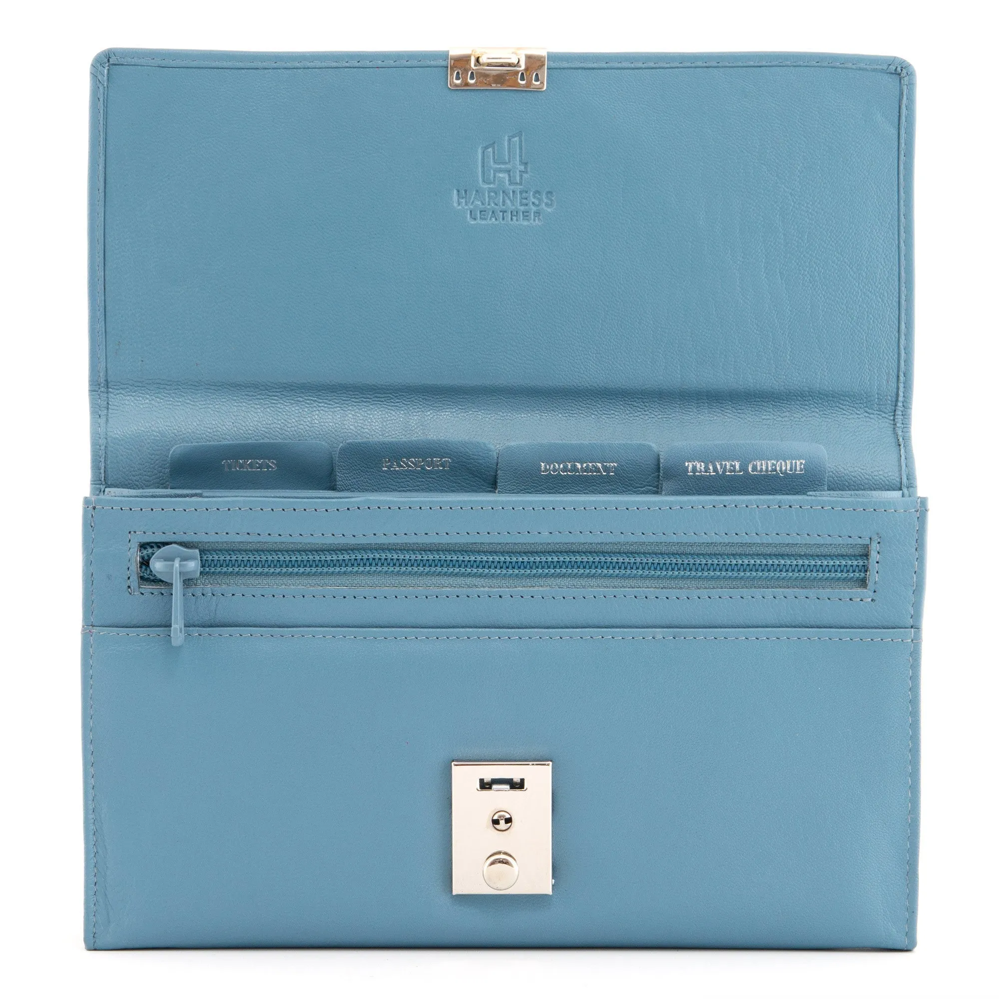 2301L 21 - Leather Travel Document Holder With Lock