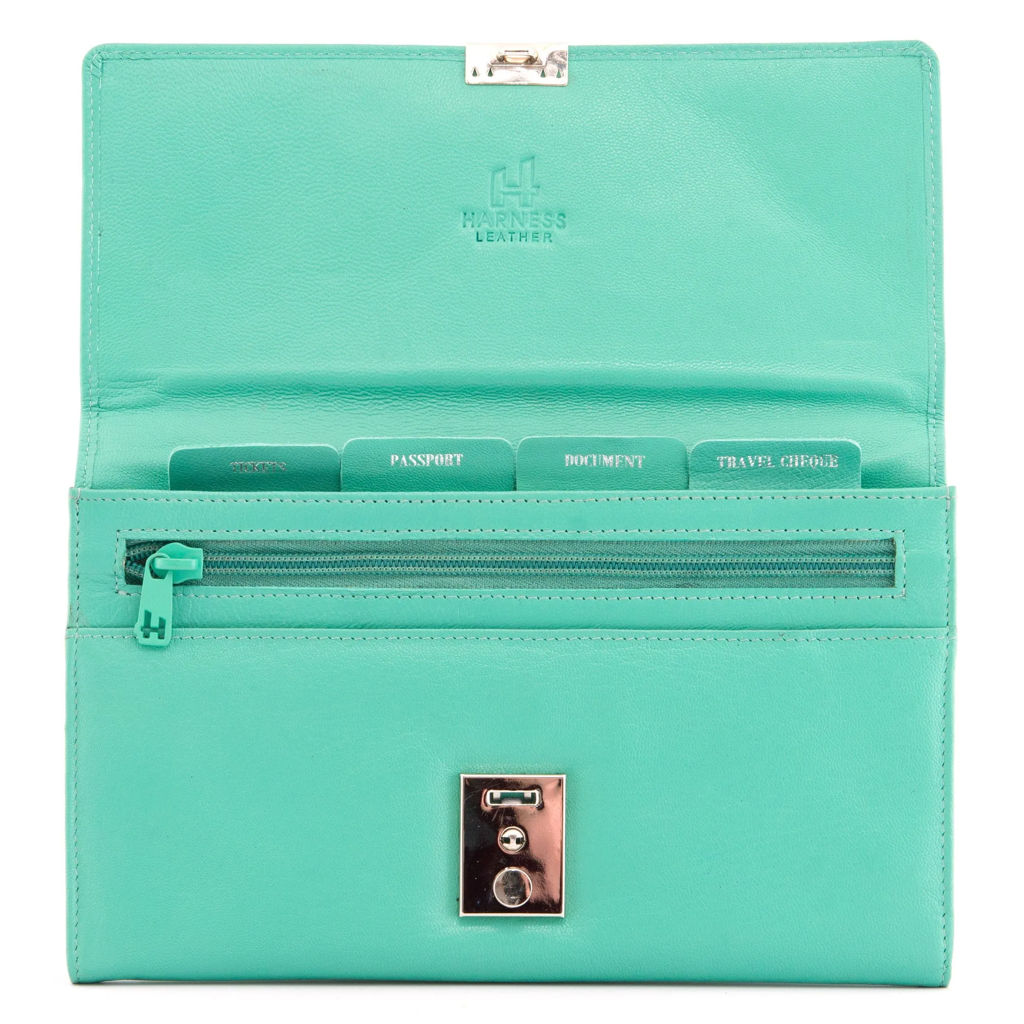 2301L 21 - Leather Travel Document Holder With Lock