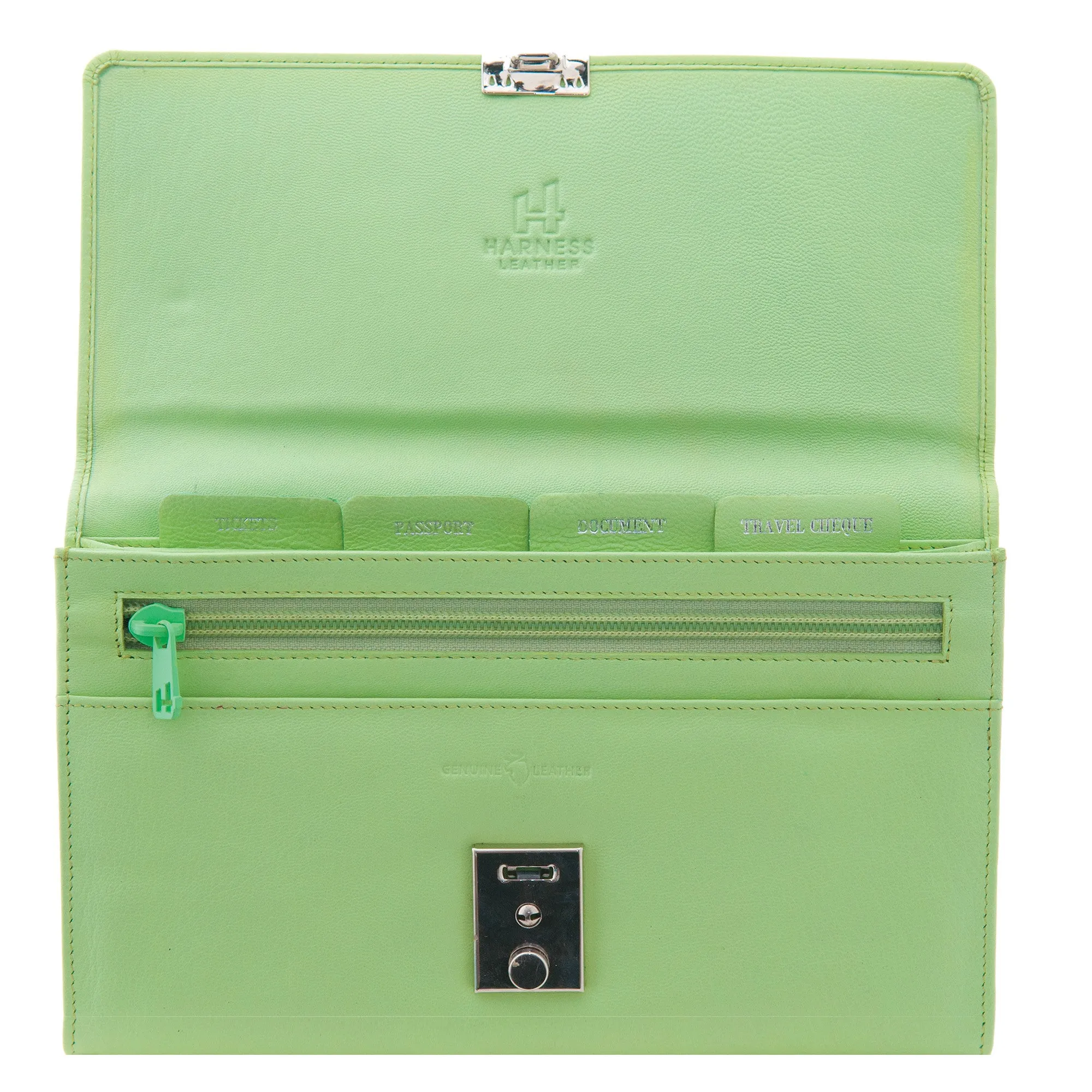2301L 21 - Leather Travel Document Holder With Lock