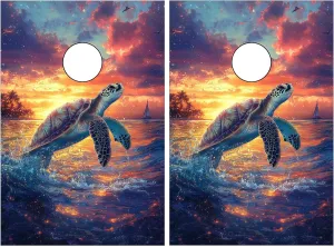 24×36 in Corn Hole Board Decals Decals Stickers Game Vinyl Wraps for Outdoor Events Easy Installation Laminated Weatherproof Game Board Bean Bag Toss Tailgate Backyard Beach Paradise Glow