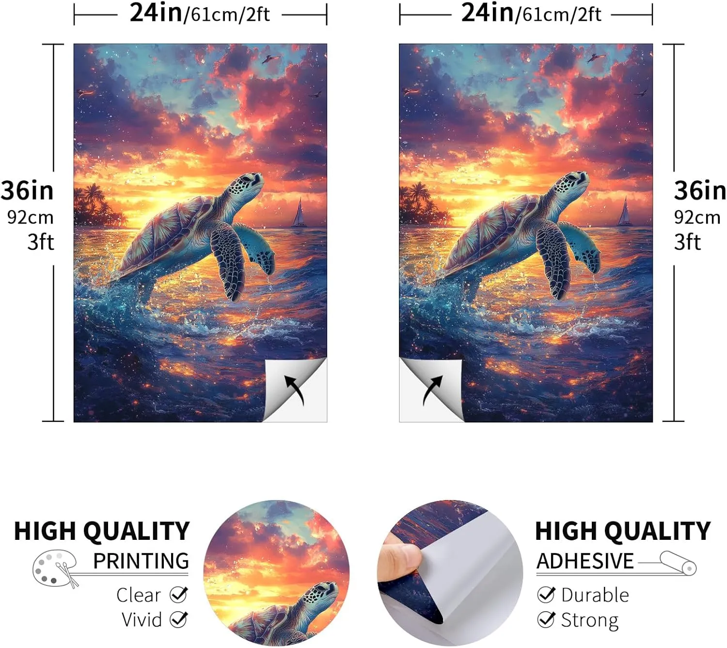 24×36 in Corn Hole Board Decals Decals Stickers Game Vinyl Wraps for Outdoor Events Easy Installation Laminated Weatherproof Game Board Bean Bag Toss Tailgate Backyard Beach Paradise Glow