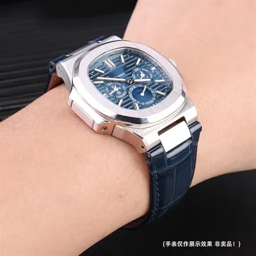 25mm*13mm For Patek Philippe Genuine Leather Watch Belt 5711 5712g Nautilus Watch Strap Special Interface Men Watchbands