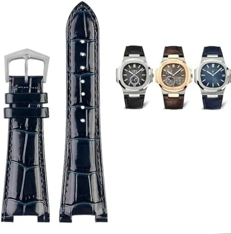 25mm*13mm For Patek Philippe Genuine Leather Watch Belt 5711 5712g Nautilus Watch Strap Special Interface Men Watchbands