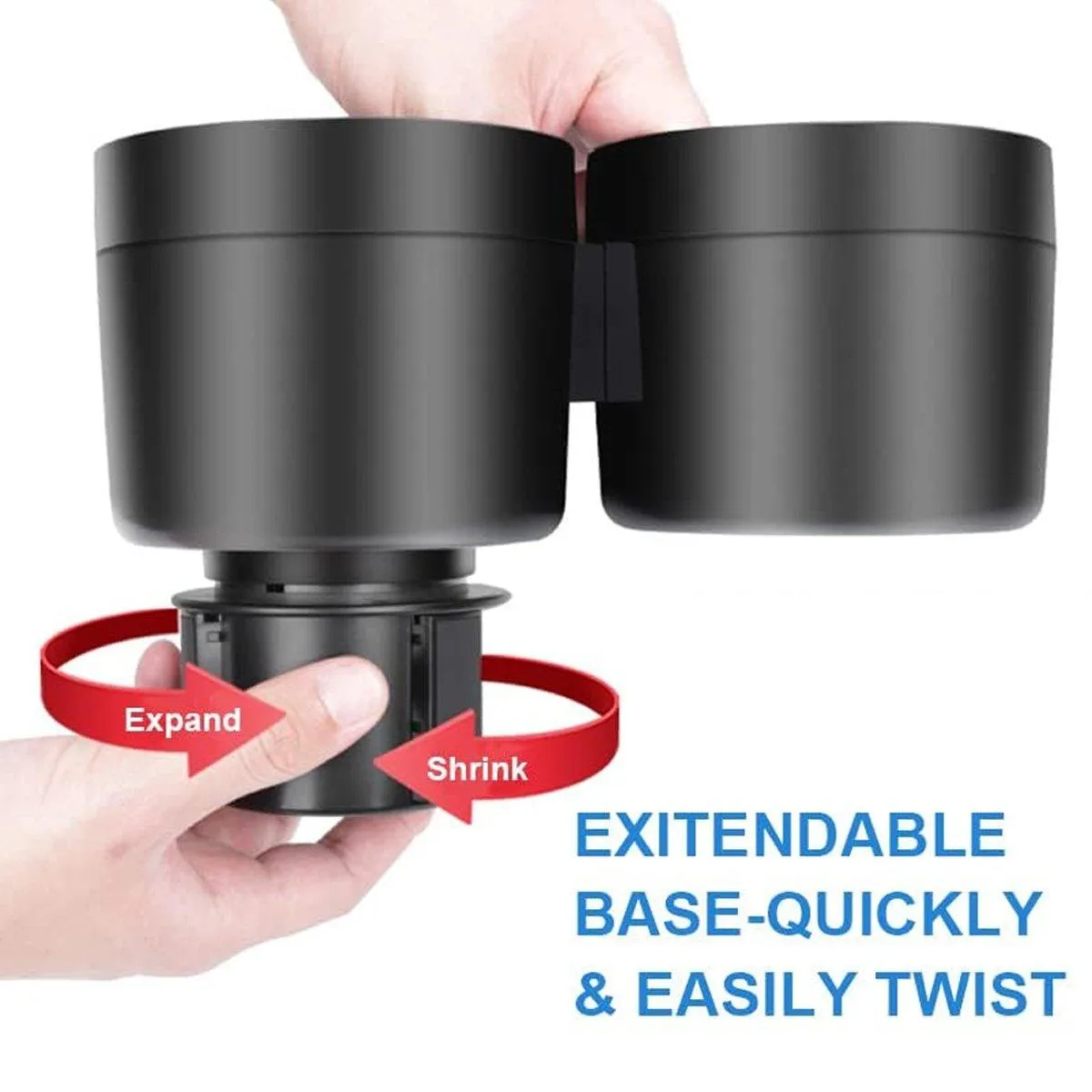 2pcs Car Cup Holder Organiser Dual 2-in-1 Adjustable Drink Holder for Vehicles