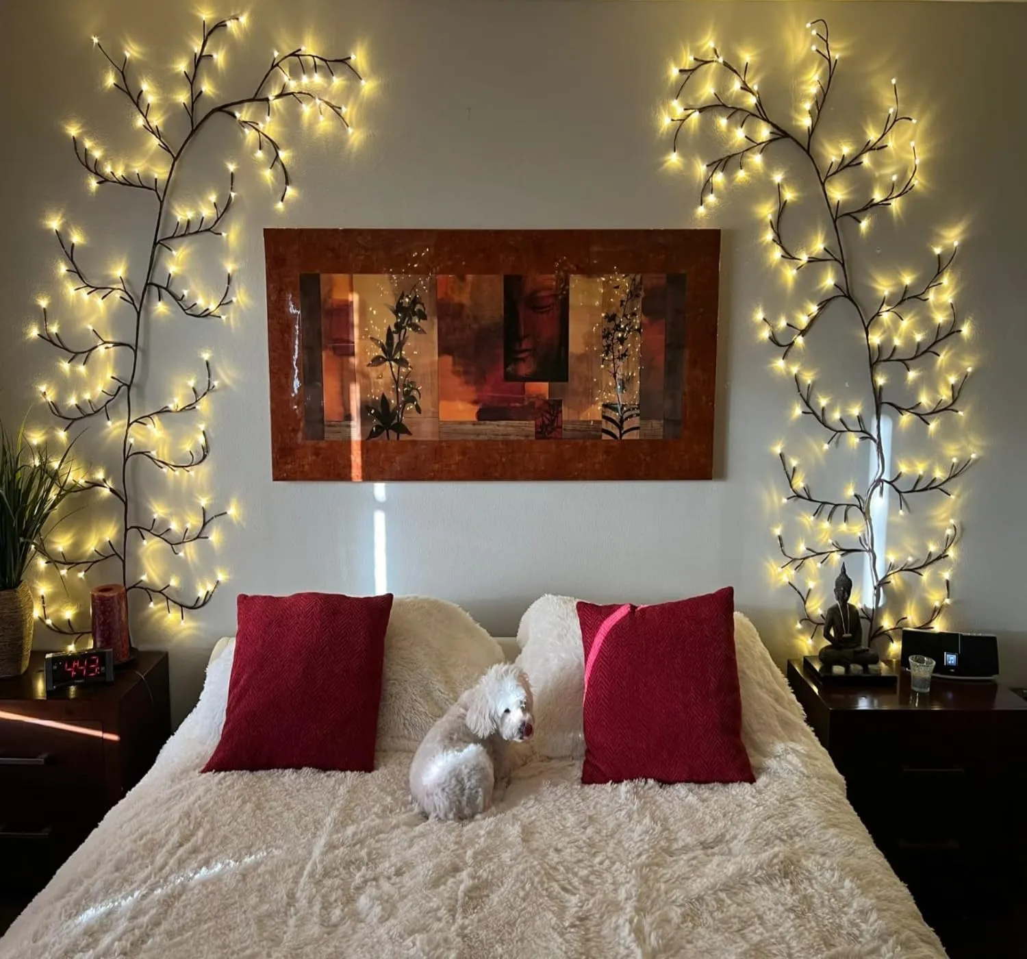 2Pcs Enchanted Willow Vine Lights with Remote, Christmas Swags Decorations Indoor Room Decor, 18 Branches 144 LEDs Lighted Willow Vine Lights for Walls Bedroom Home Decor