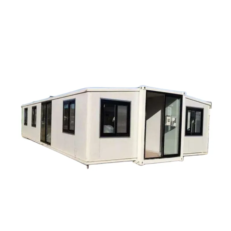 3 or 4 Rooms Prefab double wing folding house extensible expandable container house