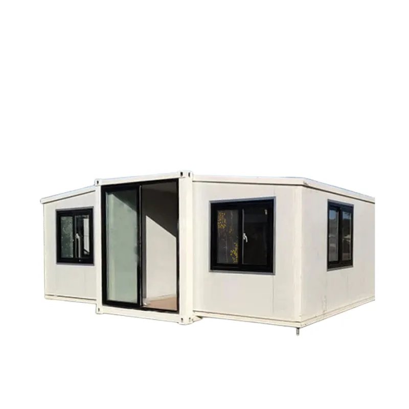 3 or 4 Rooms Prefab double wing folding house extensible expandable container house