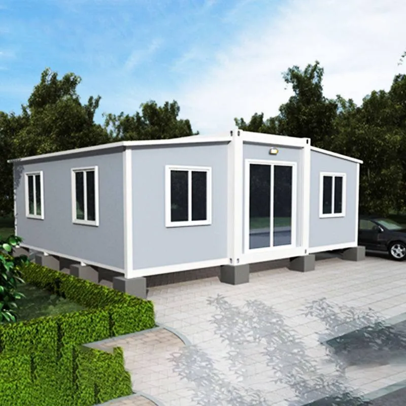 3 or 4 Rooms Prefab double wing folding house extensible expandable container house