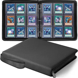 360 Toploaders Binder, 9-Pocket Top Loader Storage Album, Sided Loading Pockets for Sports Game TCG Cards in 3 x 4'' Toploaders