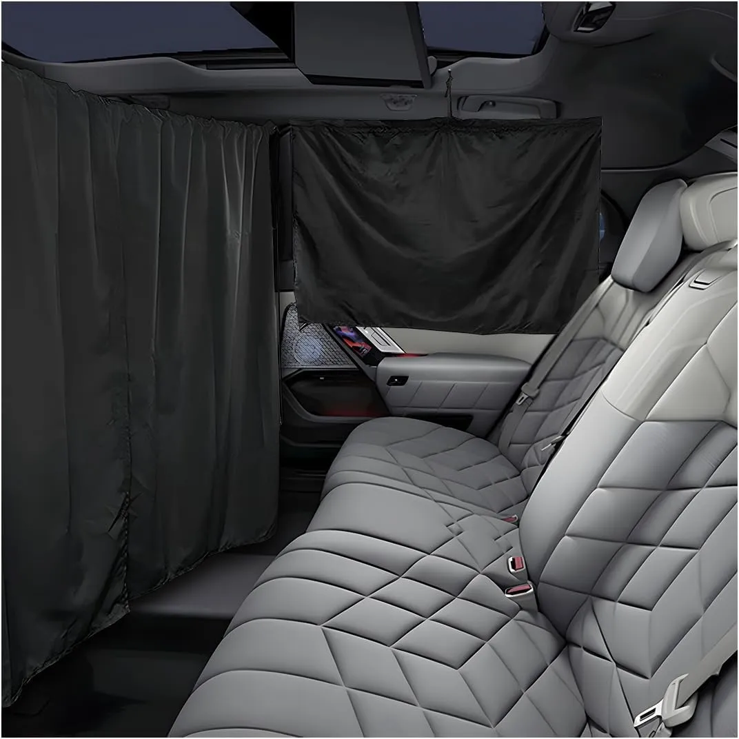 3PCS Car Window Shades, 1 Privacy Divider Curtain and 2 Side Window Covers, Light Blocking Sunshades for Car, Auto Privacy Curtains for Baby Travel Camping Nap Sleeping