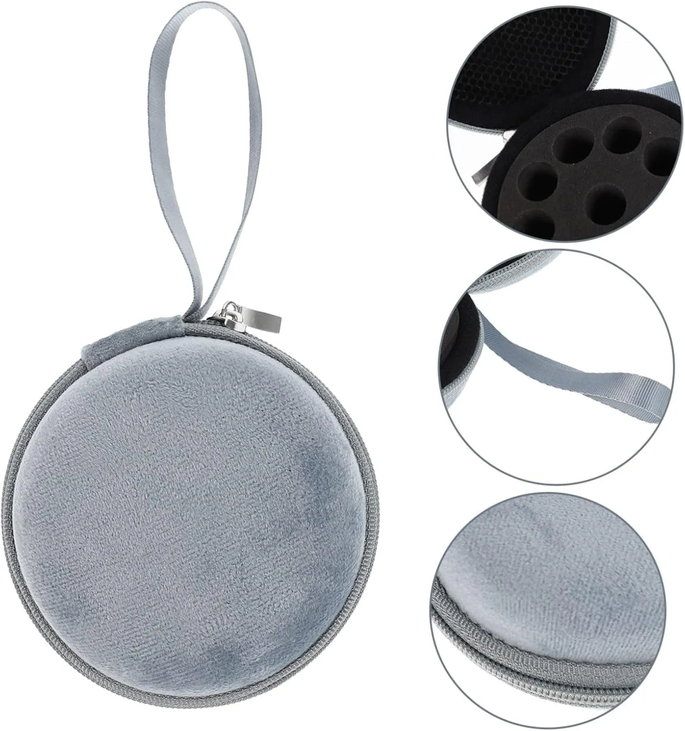 3pcs Essential Oil Carrying Case Nail Polish Bag Round Storage Pack Essential Oil Holder
