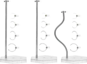 3PCS Large Size Action Figure Stand Compatible with 1/6 and 1/9 Scale Figures and Toys, Stop Motion Stand Come with Screwdriver.