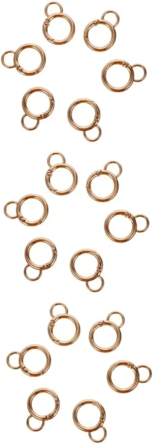 3sets DIY Crafting Kit Metal Snap Hooks Trigger Snap Clips for Bag Suitcase Accessories 6pcs*3