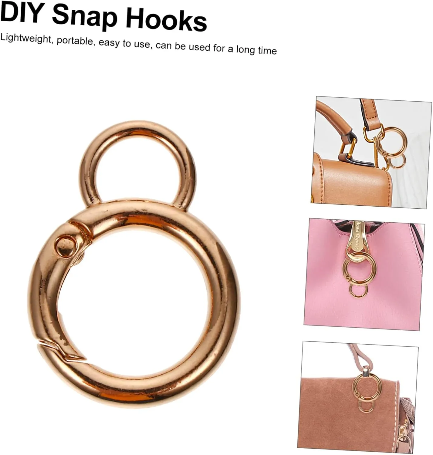 3sets DIY Crafting Kit Metal Snap Hooks Trigger Snap Clips for Bag Suitcase Accessories 6pcs*3
