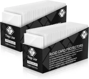 400 Top Loader Card Sleeves for Cards, 3"x4" Baseball Card Protectors Hard Plastic,Trading Card Sleeves Hard Plastic Fit for Baseball, Football Cards(200 Toploders   200 Clear Sleeve)