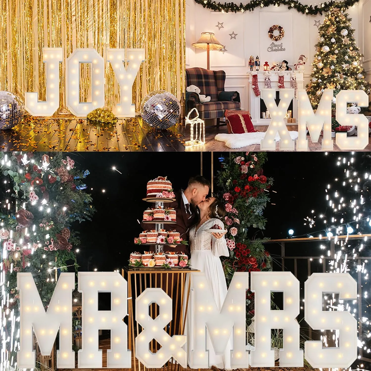 4FT Marquee Light Up Letters, Large Marquee Letters, Mosaic Balloon Frame Letters Big Letters for Engagement Wedding Decorations Birthday Party Backdrop Decor, Balloon Arch Kit Letter O