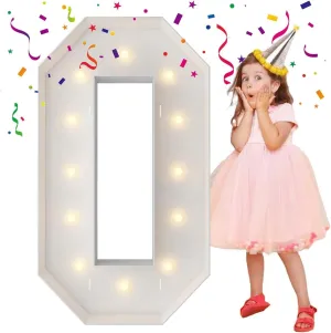 4FT Marquee Light Up Letters, Large Marquee Letters, Mosaic Balloon Frame Letters Big Letters for Engagement Wedding Decorations Birthday Party Backdrop Decor, Balloon Arch Kit Letter O