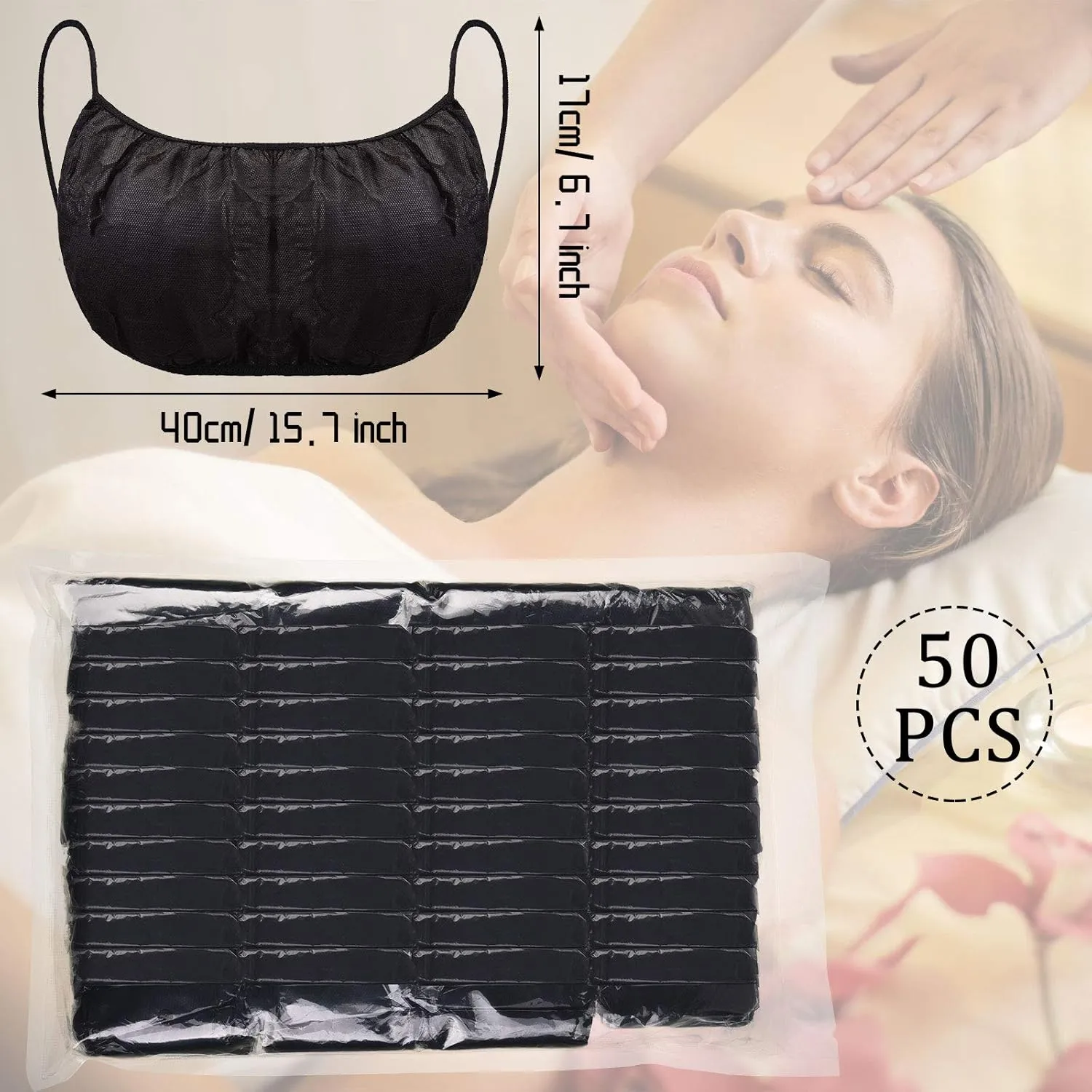 50 Pieces Disposable Bras Disposable Spray Tan for Spray Tanning