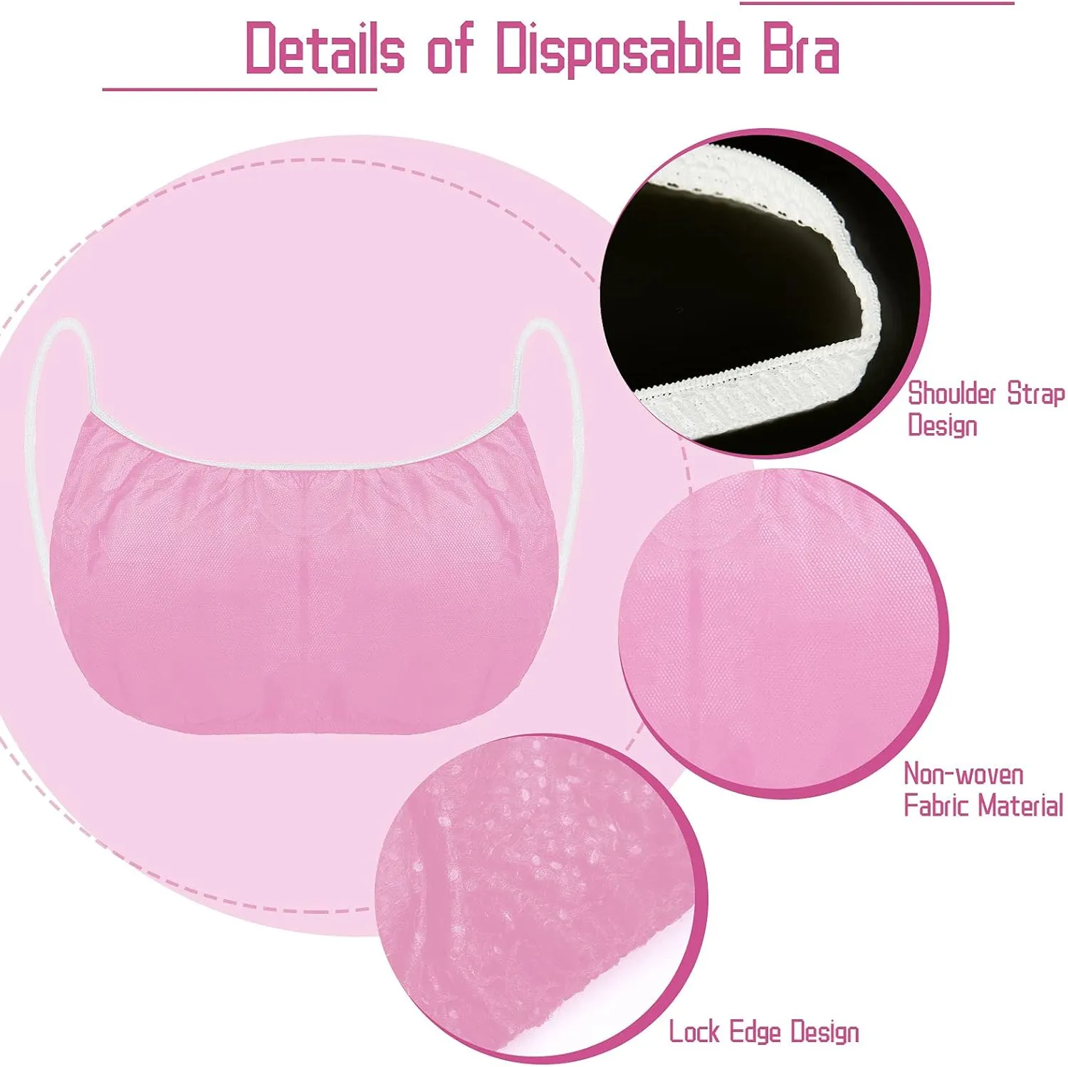50 Pieces Disposable Bras Disposable Spray Tan for Spray Tanning
