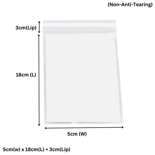 50 x 180mm   30mm OPP Cellophane Resealable Plastic Bags- Get The Best Clear Plastic Poly Bags