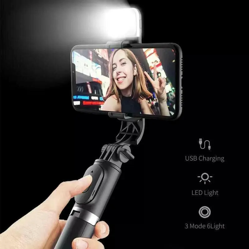 6 In 1 Wireless Bluetooth Selfie Stick Tripod Real-Time Broadcast Remote Control
