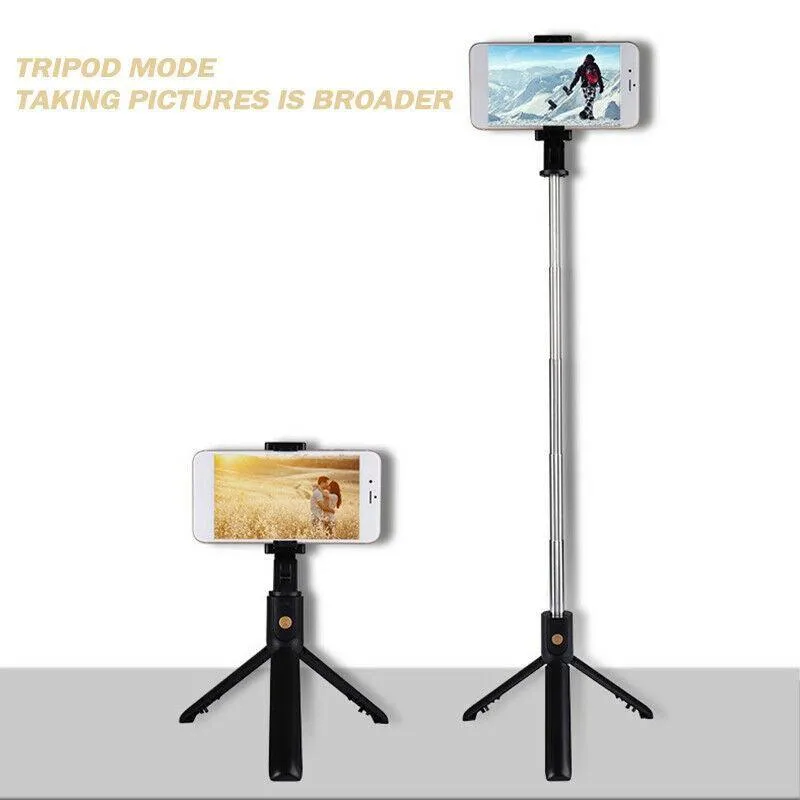 6 In 1 Wireless Bluetooth Selfie Stick Tripod Real-Time Broadcast Remote Control
