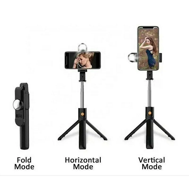 6 In 1 Wireless Bluetooth Selfie Stick Tripod Real-Time Broadcast Remote Control