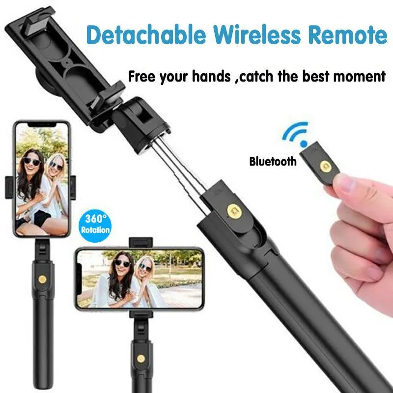 6 In 1 Wireless Bluetooth Selfie Stick Tripod Real-Time Broadcast Remote Control
