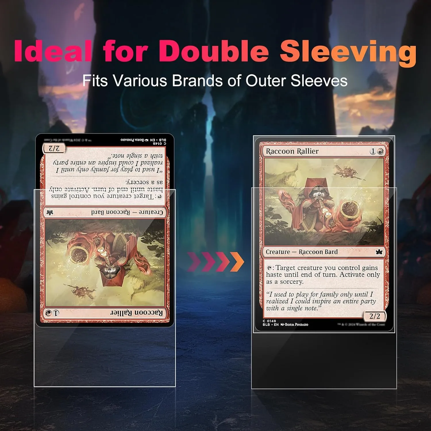 600 Pack Card Sleeves Clear, Perfect Fit Inner Sleeves Ideal for Double-sleeving, Trading Card Sleeve Compatible with MTG, PKM, TCG and Gaming Cards (60 Microns)