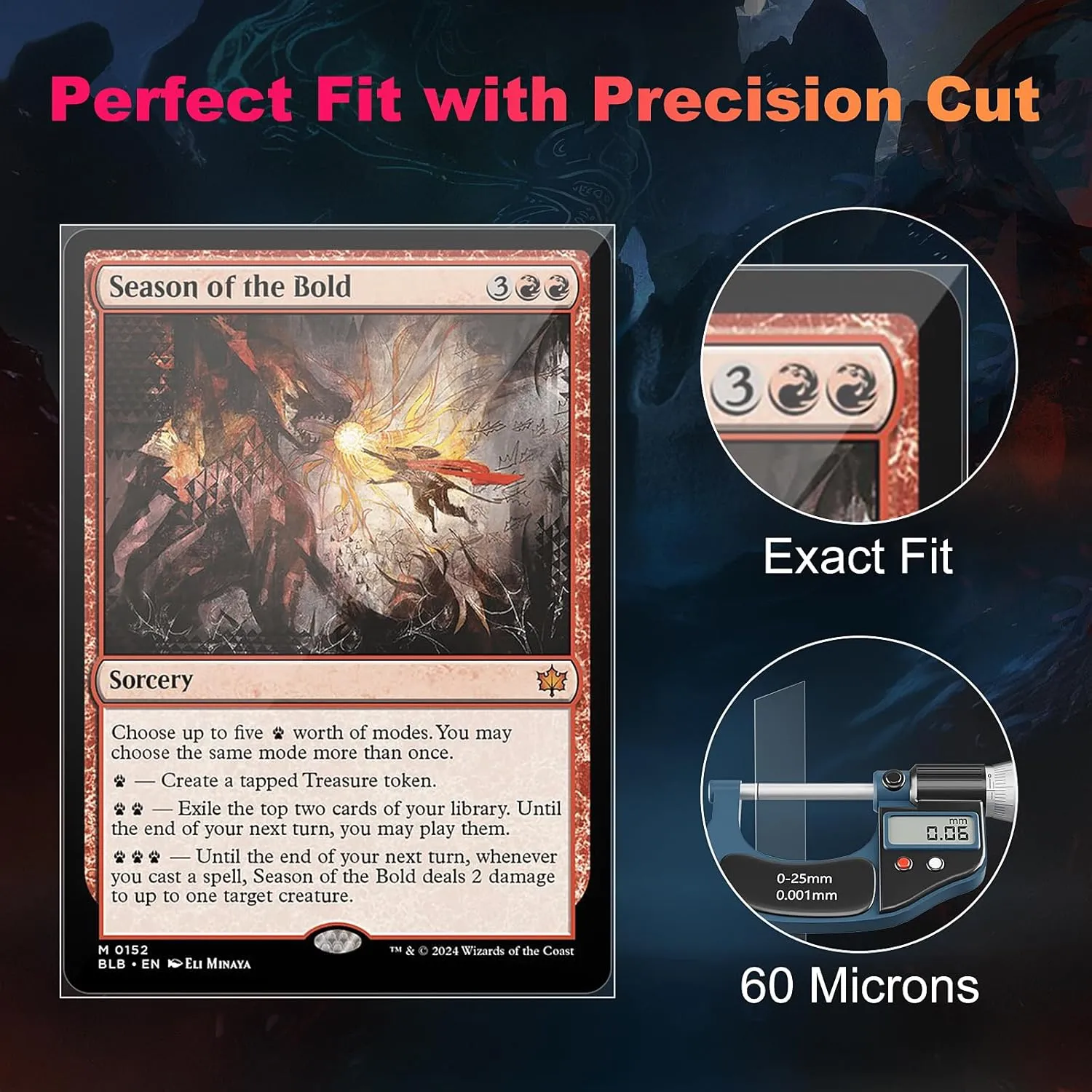 600 Pack Card Sleeves Clear, Perfect Fit Inner Sleeves Ideal for Double-sleeving, Trading Card Sleeve Compatible with MTG, PKM, TCG and Gaming Cards (60 Microns)