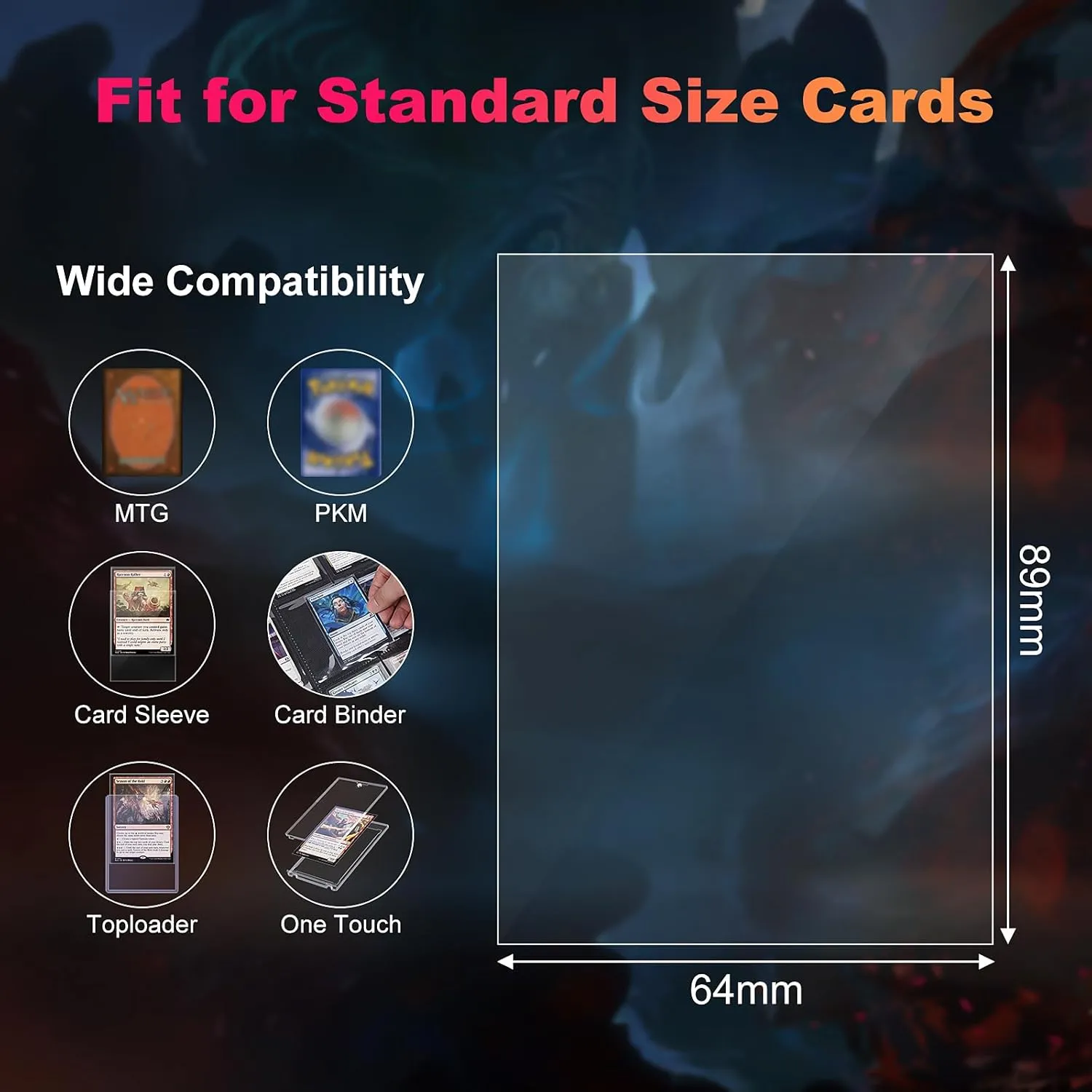 600 Pack Card Sleeves Clear, Perfect Fit Inner Sleeves Ideal for Double-sleeving, Trading Card Sleeve Compatible with MTG, PKM, TCG and Gaming Cards (60 Microns)