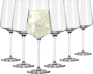 6301002 White Wine Glass 400 ml - Light White Series - Set of 6 - Stylish Modern - Made in Germany